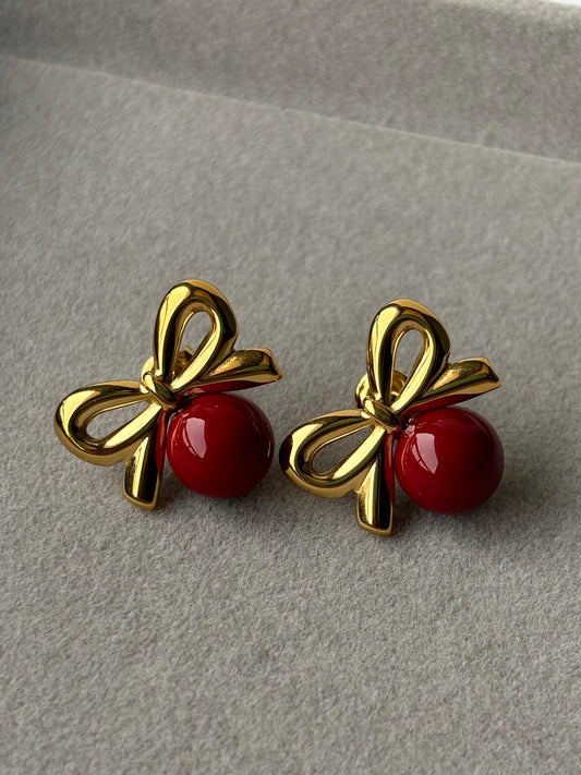 Cherry Drop Earrings