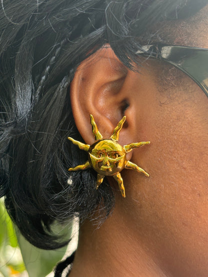 Hammered Sun Earrings